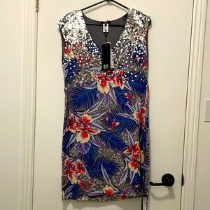Amazing sequinned floral dress